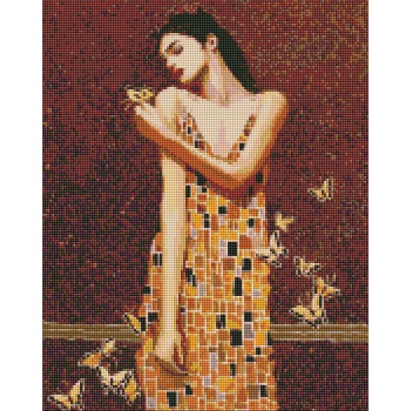 150763 Набір з алмазною мозаїкою "В обіймах метеликів" 40х50см