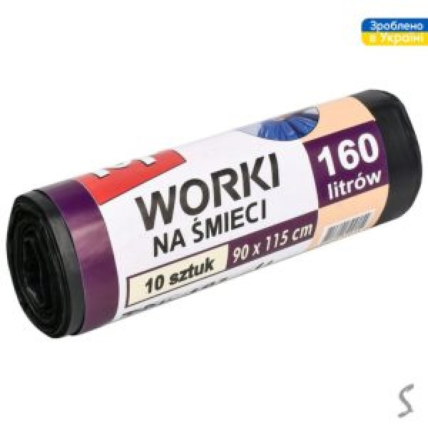259224 Пакети для сміття надміцні TOP PACK 160л 10шт/уп 90*115см TP4-103-4