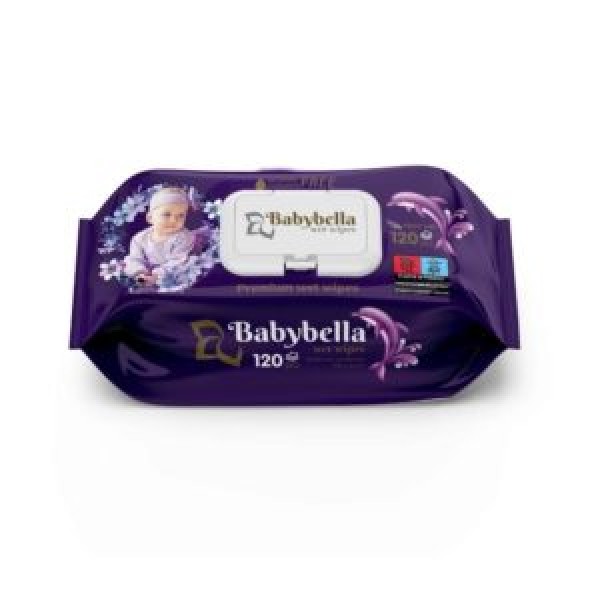 259229 Серветки вологі для дітей парфум.BABYBELLA 120шт/уп EG-1000085
