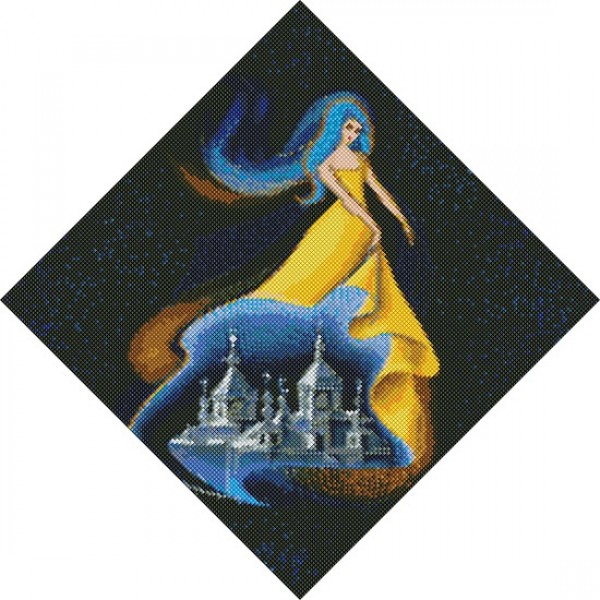 152158 Набір з алмазною мозаїкою "Берегиня м. Ковель" 40х40см