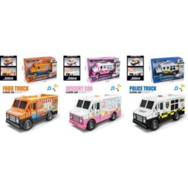 249603 Машина JS227A-27-27B інерція, 15см, 1:24,звук світло,гумові колеса,3види(поліція, 2види.бат.кор.