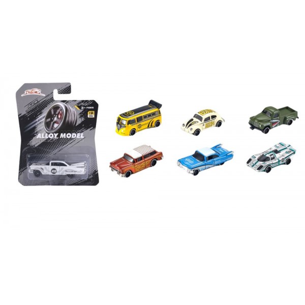 263033 Машинка BE6890-2 метал, 1:64, 6 видів (1 вид автобус), лист