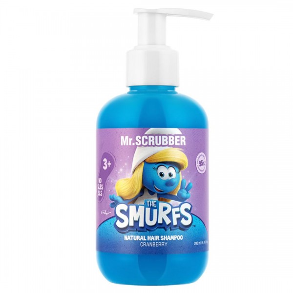 248467 Натуральний дитячий шампунь для волосся The Smurfs із ароматом журавлини