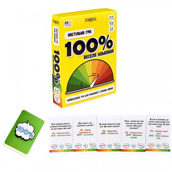 247741 Настільна гра Strateg 100% Весела компанія (30949)