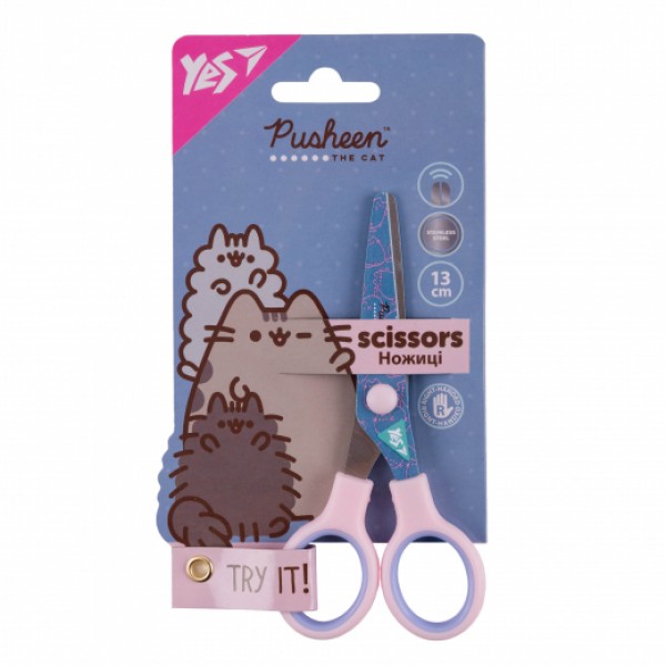 221888 Ножиці Yes "Pusheen" 13см, з принтом на лезі
