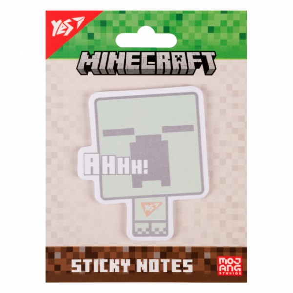221940 Папір з липким шаром Yes фігурний "Minecraft Creeper" 40 аркушів