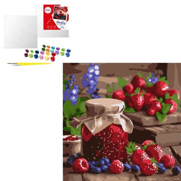 245302 Набір для розпису по номерах "Малинове варення" 40х40см