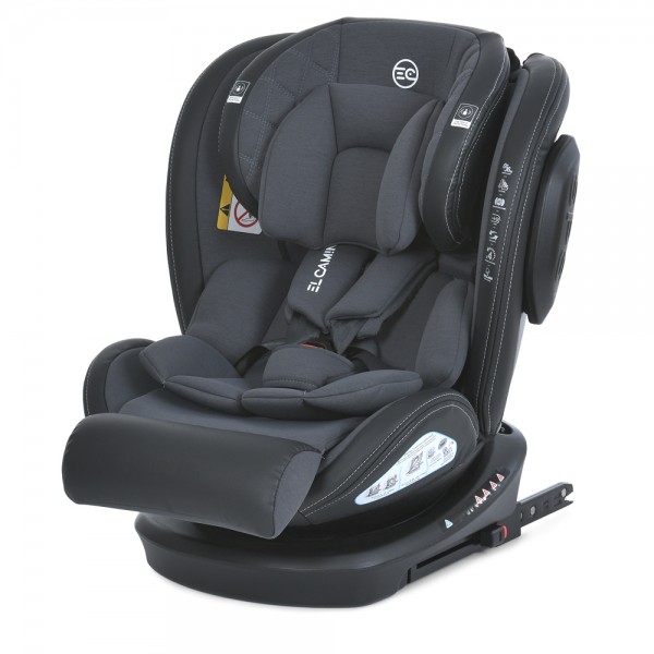 213608 Автокрісло ME 1045 EVOLUTION 2 360⁰ Melange Gray дитяче, група 0+/1-2-3, isofix,оберт360,темно-сірий