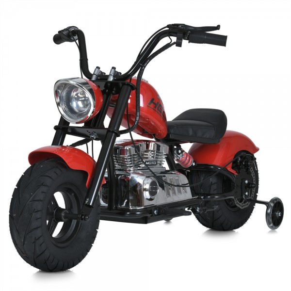 213688 Мотоцикл M 6016AL-3(36V) 2*18V9AH, 1*350W, USB, BLUETOOTH, TF, шкіра, червоний.