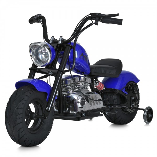 213689 Мотоцикл M 6016AL-4(36V) 2*18V9AH, 1*350W, USB, BLUETOOTH, TF, шкіра, синій.