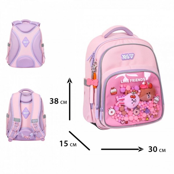 251315 Рюкзак шкільний Yes S-91M Line Friends Dreamy