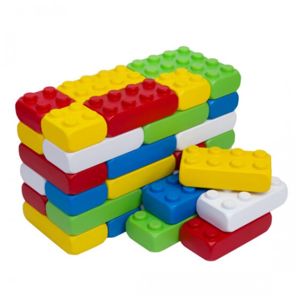 246209 « Mega Brick Bamsic №4» арт. 115/27. Набір дитячий. Бамсик ( 4 кнопки 10 шт., 8 кнопок 30 шт)