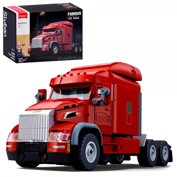 259984 Конструктор SLUBAN M38-B1529 трейлер, 1:35, фігурка, 461дет, кор., 30,5-23,5-12,5 см.