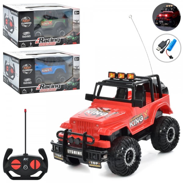 151347 Джип 6067 радіокер., 1:18, акум., 3 кольори, USB, світло, кор., 27-15-13,5 см.