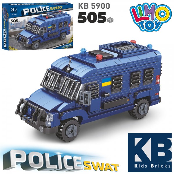 154311 Конструктор KB 5900 поліцейська машина, 505 дет., кор., 32-22-6 см.