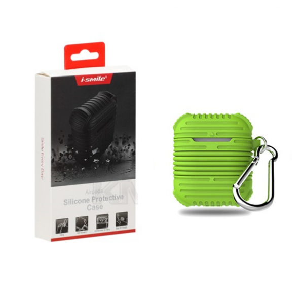 108325 Чехол для наушников i-Smile Silicone Protective Ейрподс Case, Green