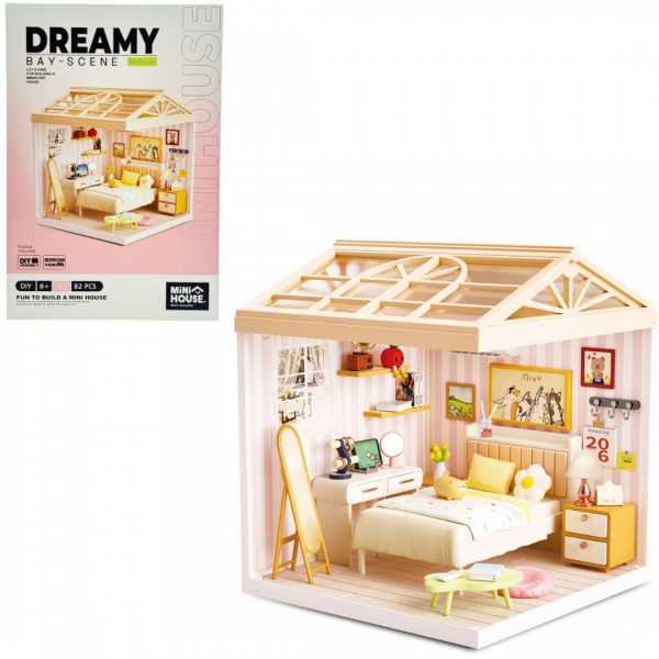 263153 Конструктор-румбокс MINI HOUSE серії "Інтер'єр" – СПАЛЬНЯ (світло)