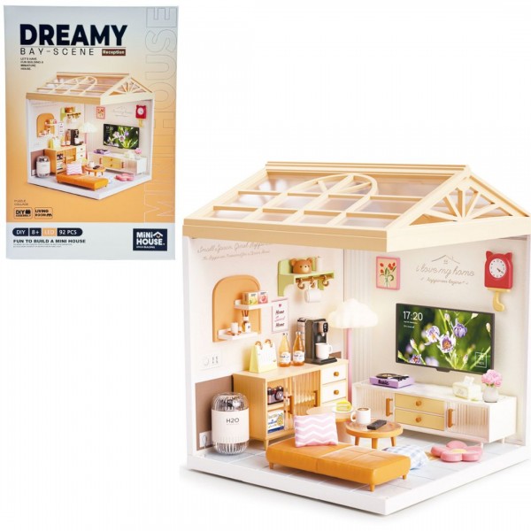 263155 Конструктор-румбокс MINI HOUSE серії "Інтер'єр" – ВІТАЛЬНЯ (світло)