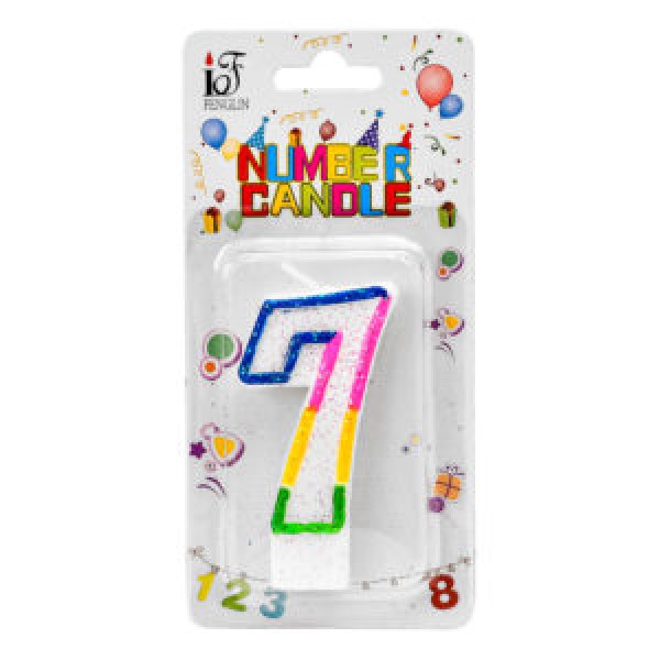 162831 Свічки-цифри для торта "7" R90095