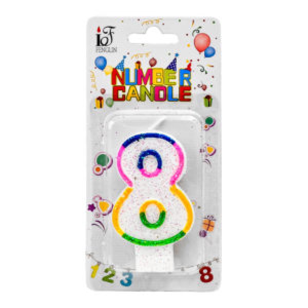 162832 Свічки-цифри для торта "8" R90096