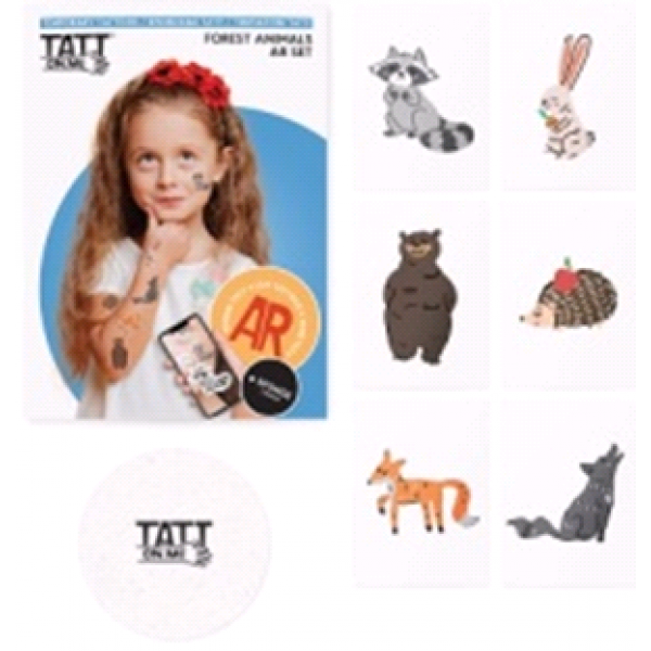 175438 Тимчасові тату TATTon.me "Forest animals AR set"