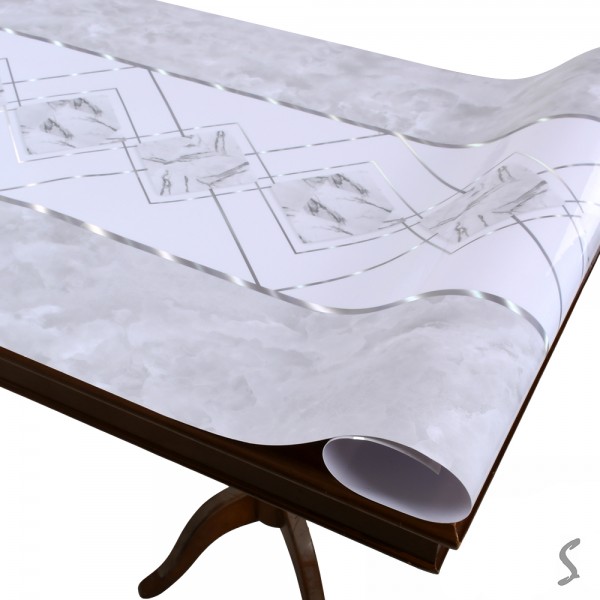 248812 Клейонка рідке скло з голографічним малюнком Laser 0.6мм*0.8м*20м MA-5938-80