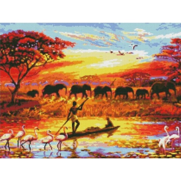 142762 Алмазна картина HA0002 "Життя Африки" , розміром 50х60 см