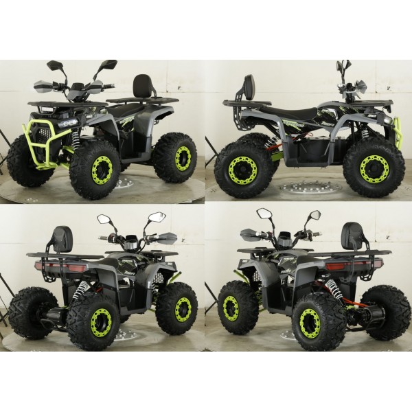 247467 Квадроцикл HB-FFN1450-11-5 мотор 1450W безщ,5акум 12V/20AH,світло,до 50км/ч,до 82кг,сіро-неон-зелен.