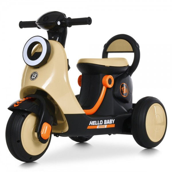 247499 Мотоцикл M 6298BR-13 радіокер. 2,4G, 1*6V4,5AH, 1*25W, MP3, USB, TF, муз., світло, бежевий