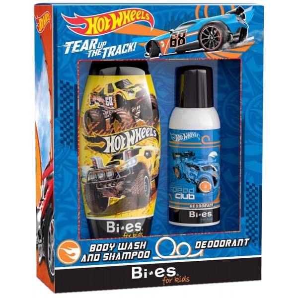 177316 Набір Bies для хлопчиків Hot Wheels (геля для душу, 250 мл + дезодорант, 50 мл)