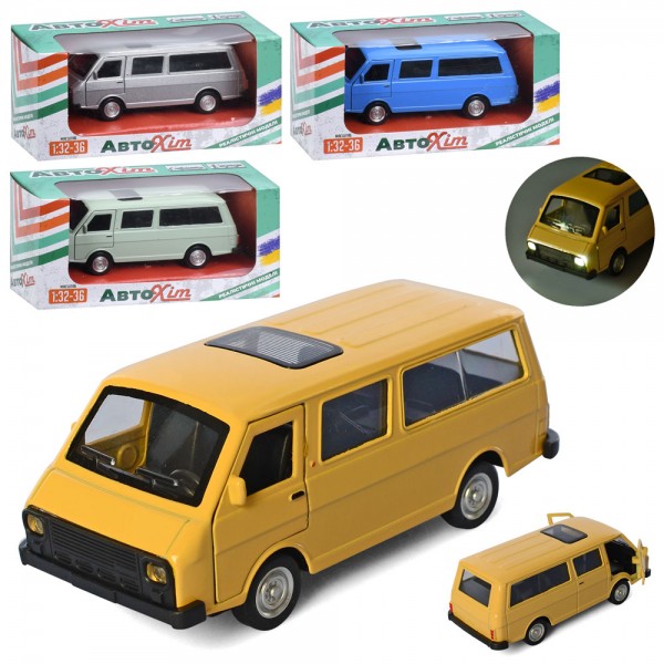 250890 Машина M 5668  1:32-36, метал, інерція,11,5см, звук,світло,відчиняються двері,гум. колеса,4кольори