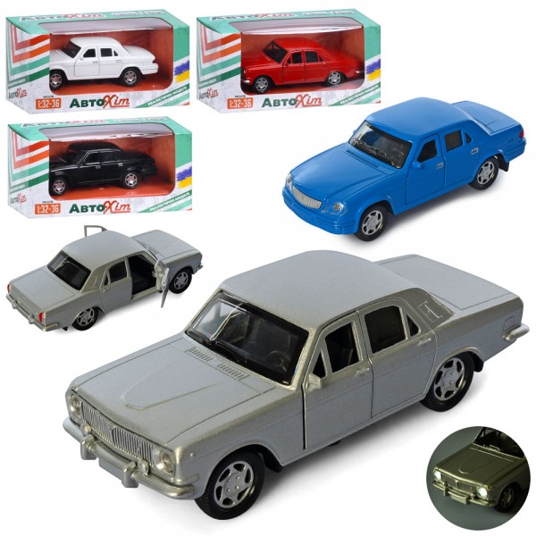 250891 Машина M 5669 1:32-36, метал, інерція, 12см, звук, світло, відчиняються двері, гум. колеса,2види