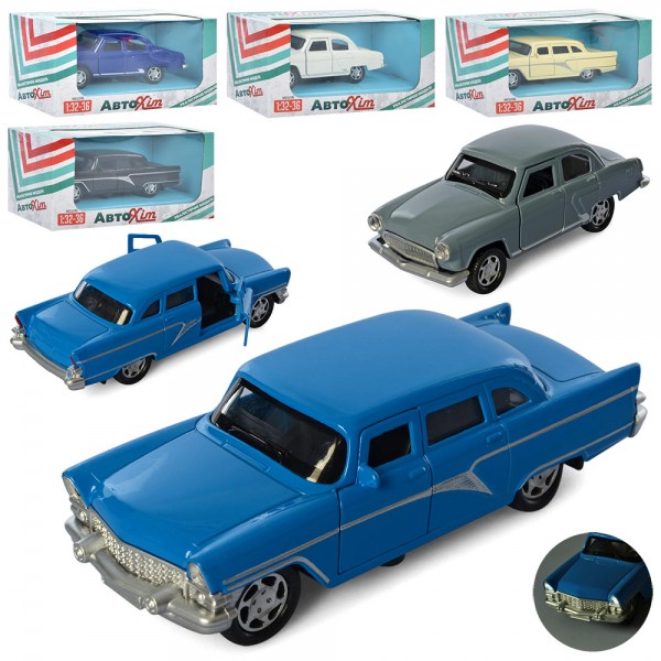 250892 Машина M 5670 1:32-36, метал,інерція,12см, звук, світло, відчиняються двері,гум. колеса,2 види