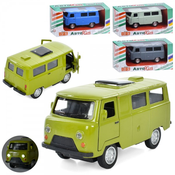 250858 Машина M 5671 (36шт) 1:32-36, метал,інерція,11см,звук,світло,відчиняються двері,гум. колеса,4кольори