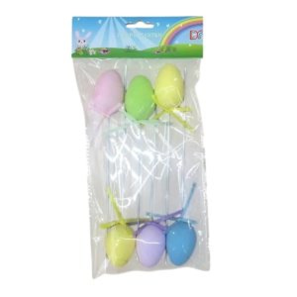 254243 Декор великодній "Easter eggs" 6шт/уп 20см,т R40511