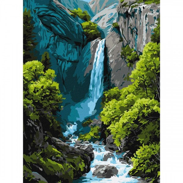 249262 Набір для розпису по номерах "Водоспад у горах" 30х40см