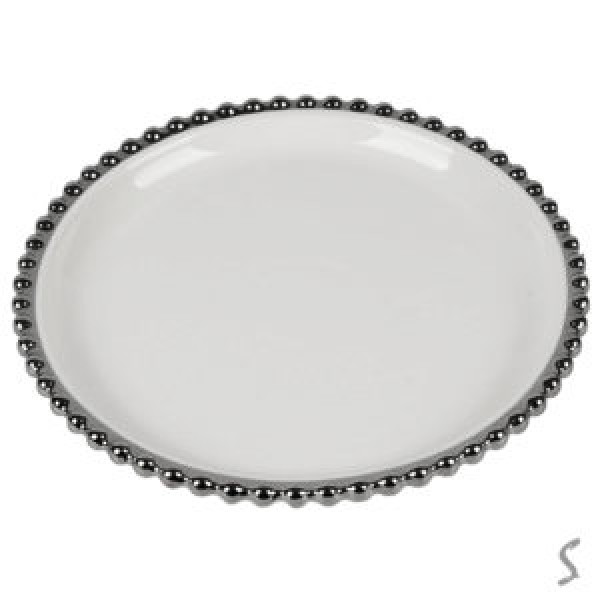 258178 Блюдо порцеляна "Pearls" 10" (25.4см)