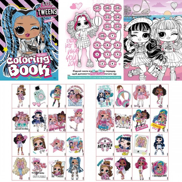 247518 Розмальовка зі стікерами Skate Dance 3 Tweens