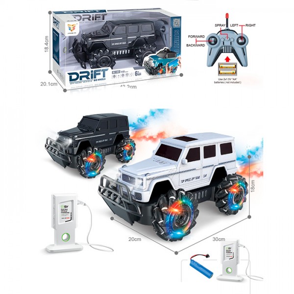 250159 Джип 689S-150B радіокер.2,4G, акум, 28см, 1:12, пара/дим, світло, колеса-ролики, 4х4, USBзар/станція