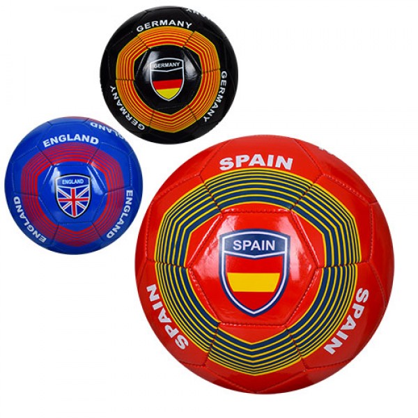 45139 М'яч футбольний EV 3283 розмір 5, ПВХ, 300-320 г., 3 кольори.