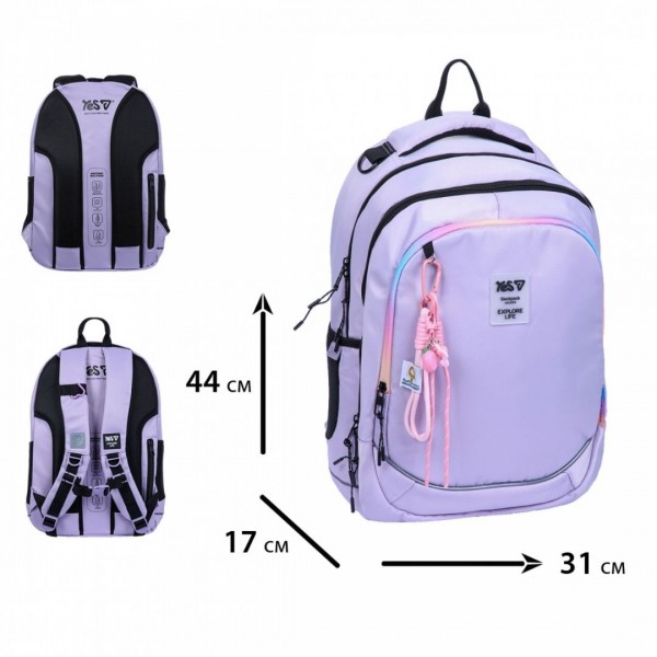 251324 Рюкзак шкільний Yes TS-59L Lilac