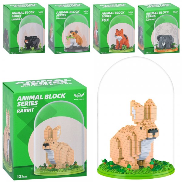 248112 Конструктор MG1364B-D-E-MG1363D-MG1362Eтварина, колба,5 видів, в кор-ці, 13-17-13см