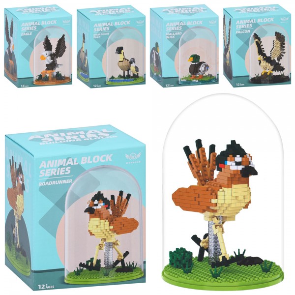 248113 Конструктор MG1366A/B/C/D/Fптах, колба, 5 видів, в кор-ці, 13-17-13см