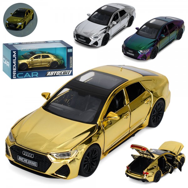 253341 Машина AP-2106 АвтоСвіт,1:32,метал,інерція,15,5см,зв,світ,відчин. двері/багаж.гум.кол.3кольори.бат.