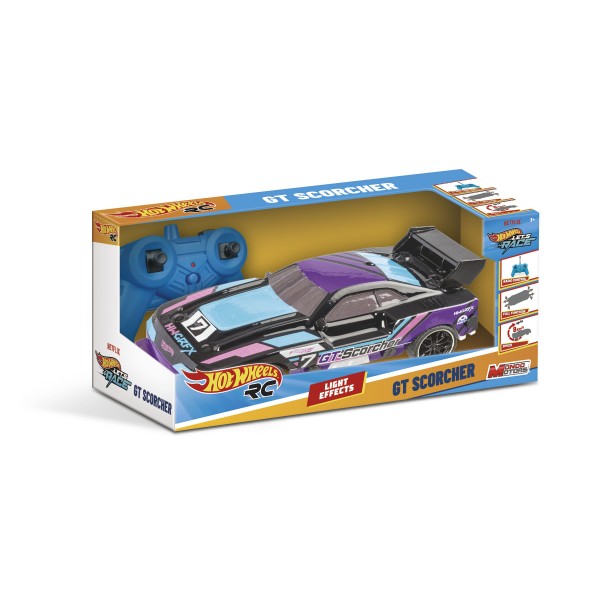244550 Машина 63822 Hot Wheels, радіокер. 27MHz, 19см, світло, корпус не б'ється, гум.колеса,на бат.,в кор.