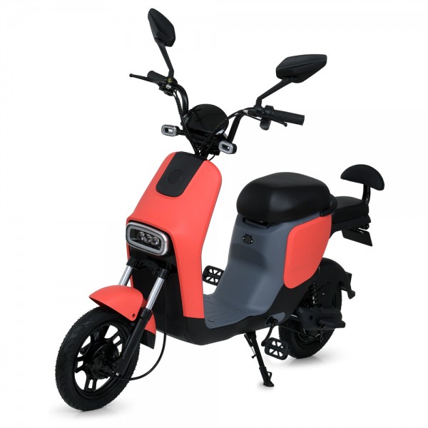 217142 Електроскутер MES 1023-2 OSHIKA/BAT мот.500W,бат.48V20AH,14-250 АП БК шини,світло,шкір.сид.,червоний
