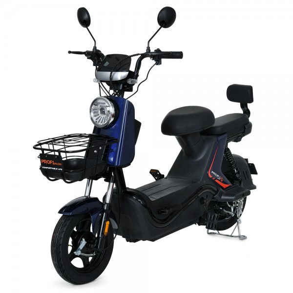220383 Електроскутер MES 1030-2 BOLT/BAT мот.500W,бат.60V20AH,NFC,14дм АП БК шини,світло,шкір.сид.,синій