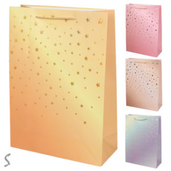 257887 Пакет подарунковий паперовий L "Stars" 30*41*12см R98707-L