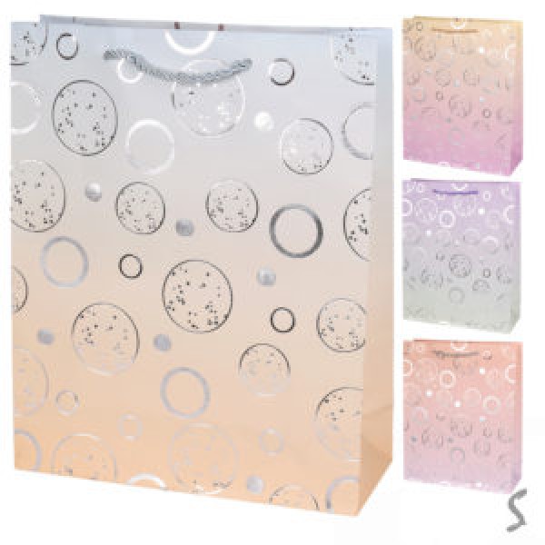257883 Пакет подарунковий паперовий M "Bubbles" 26*32*10см R34785-M
