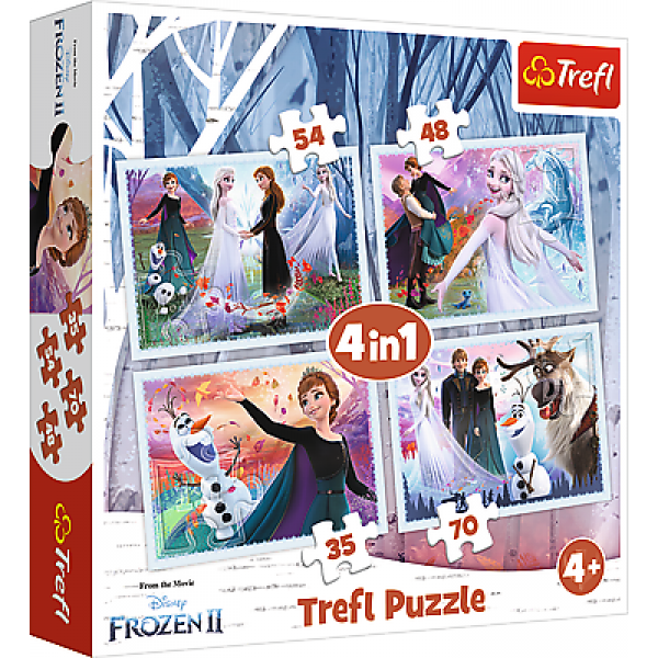 182095 Пазли Trefl 34344 Disney Frozen 2: У чарівному лісі, 4в1, 35-70 дет.